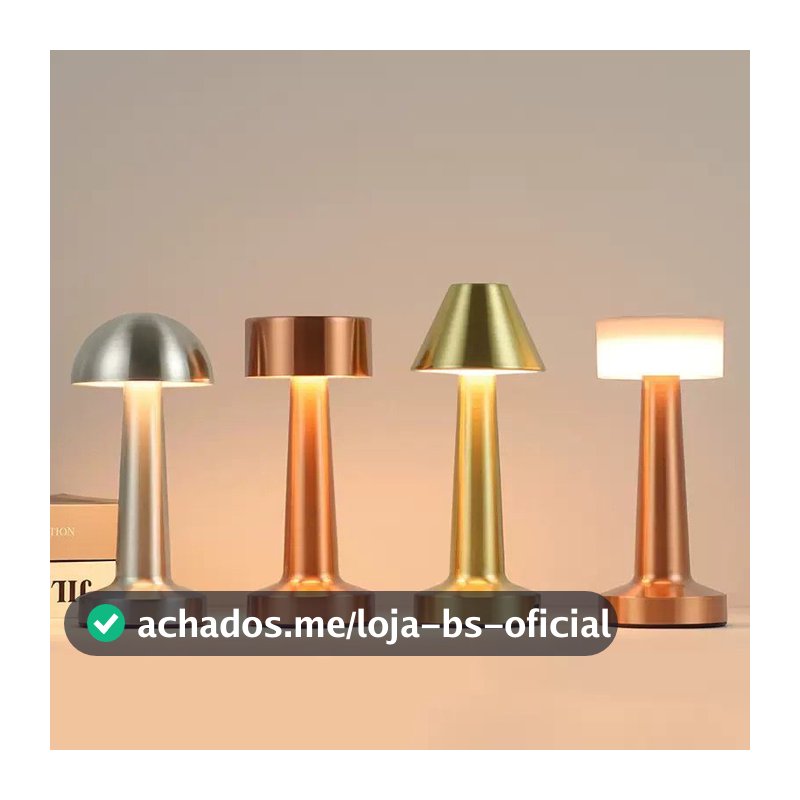 Luminaria Abajur De Mesa LED Bar Café 3 Cores Sensor De Toque Recarregável Jantar Lâmpada Decorativa