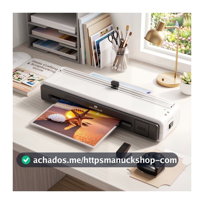 Plastificadora Laminadora A4/A5/A6 4 em 1 com Refiladora 110/220V Quente/frio MECOLOUR