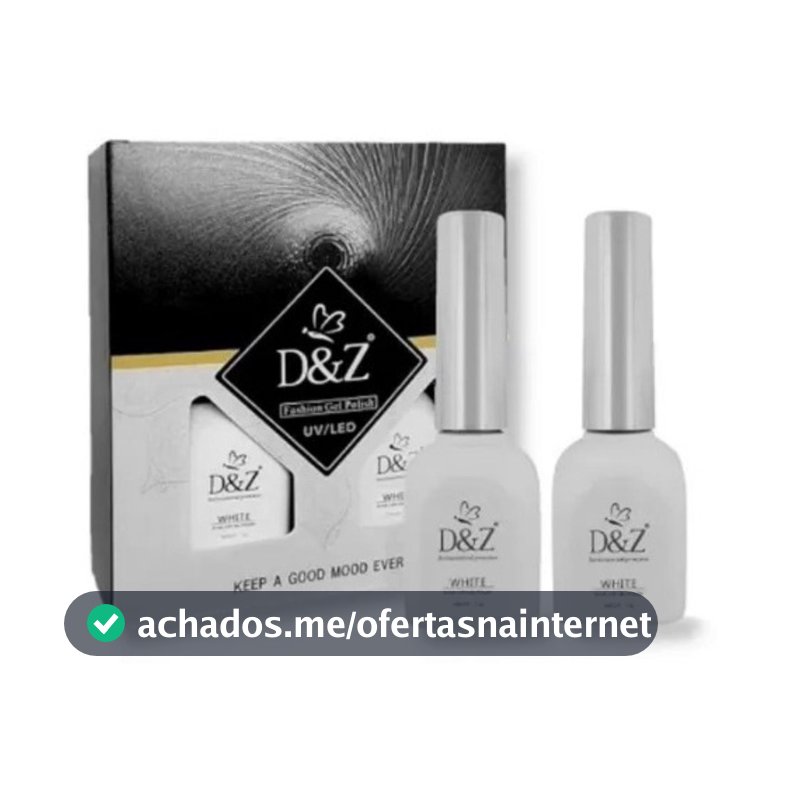 Kit Francesinha Esmalte Gel UV LED 24g D&Z Original Seca na Cabine