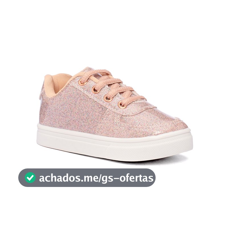 Tenis Infantil Feminino Casual Menina Funfy Glitter 3225A Confortável