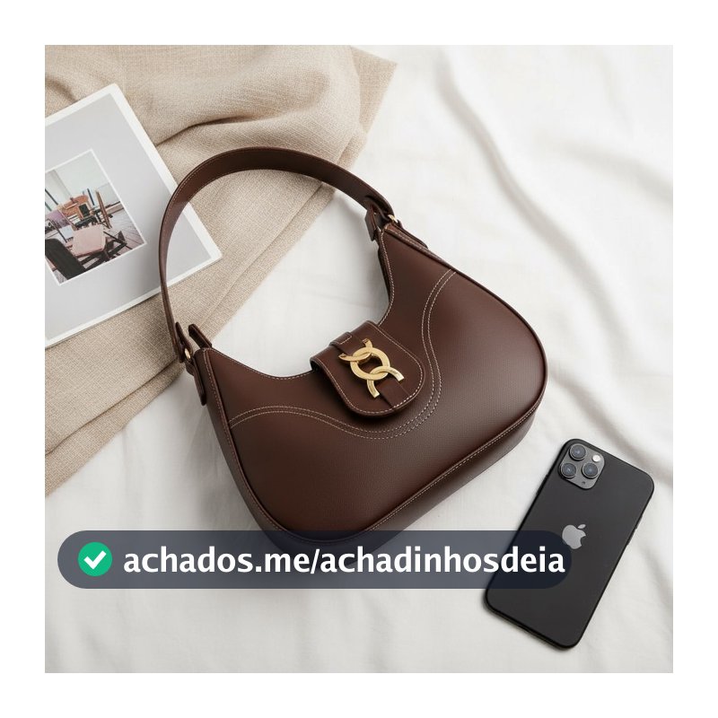 Bolsa Feminina Baguete Média De Ombro Estilosa Casual
