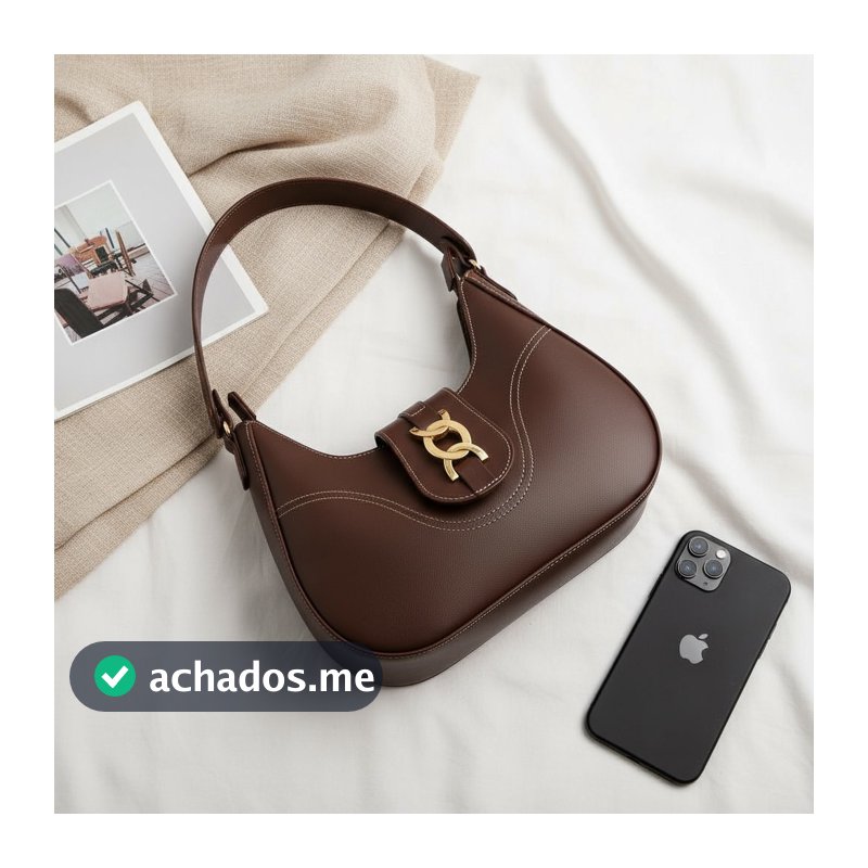 Bolsa Feminina Baguete Média De Ombro Estilosa Casual