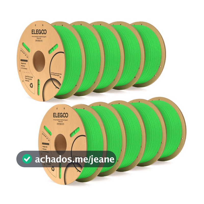 Caixa com 10 Filamentos Elegoo PLA 1.75mm 1Kg