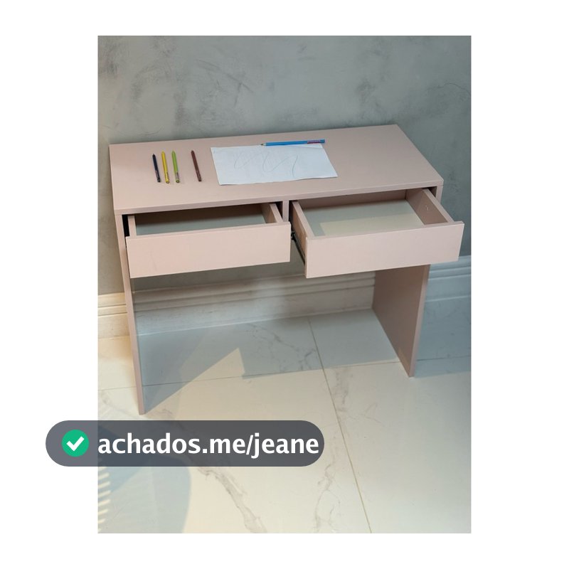 Escrivaninha infantil Bambinni com 2 gavetas - 100% MDF premium