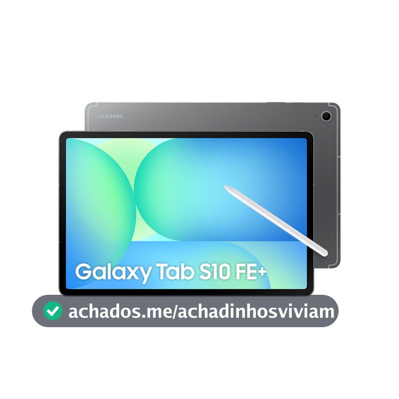 Tablet Samsung Galaxy Tab S10 FE+ WiFi, 128GB, 8GB, Tela 13.1" 90Hz, S Pen e Capa Inclusas