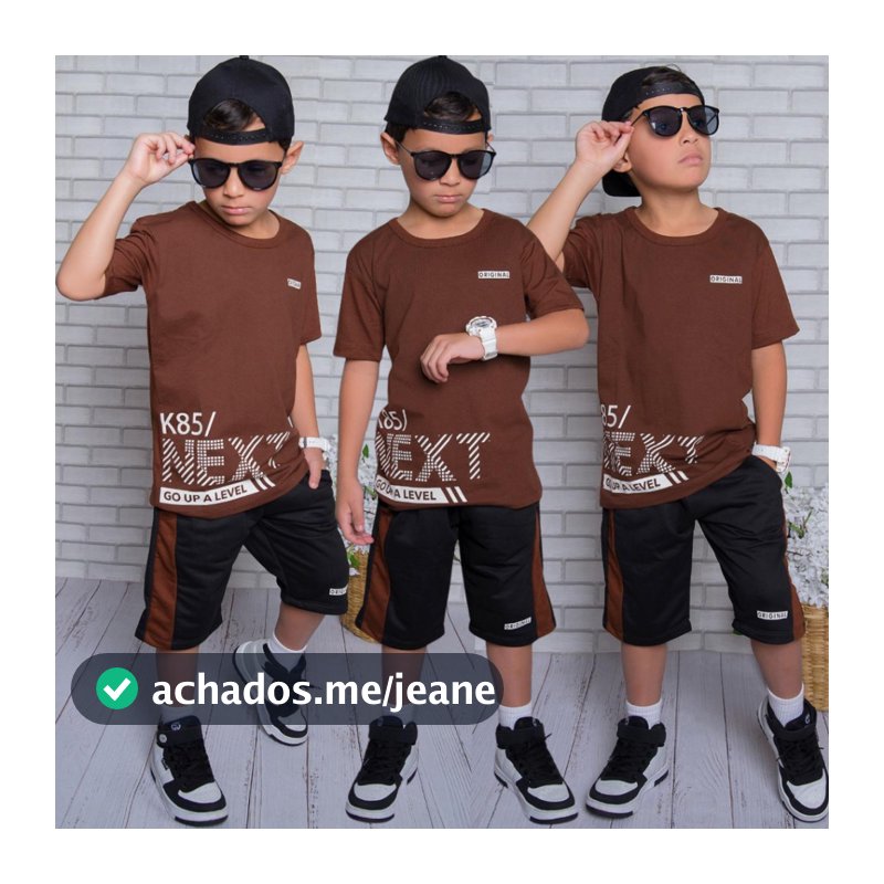 Conjuntos Infantil Menino Diversos Estiloso Verão Camisa e Bermuda Juvenil Top Veste Do 2 ao 14 anos