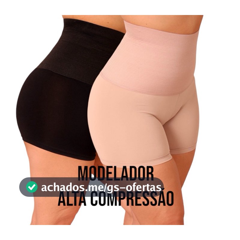Bermuda Modeladora Anágua Cinta Short Feminino Modelador Alta Compressão Reduz Medidas pos parto