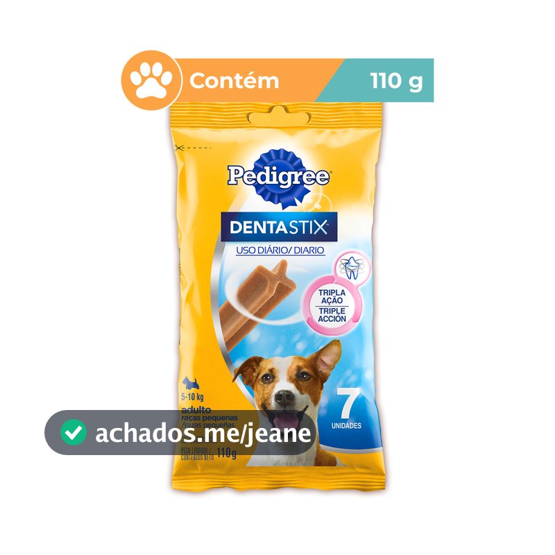 Pedigree Dentastix Cães Raças Pequenas 7 Sticks 110g