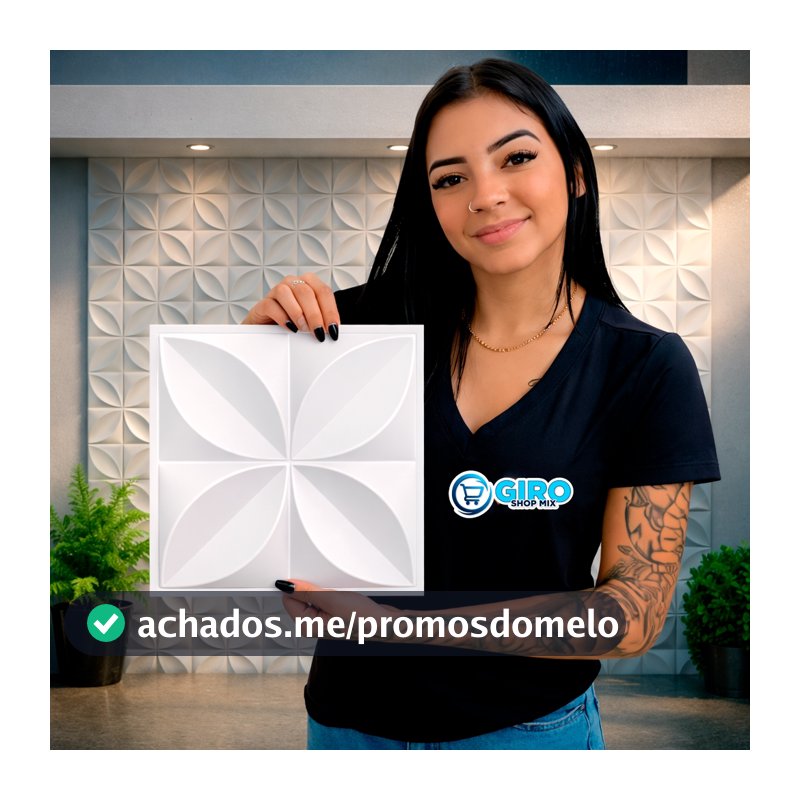 Placa 3D PVC 25x25cm para Parede – Revestimento Decorativo 3D | Vários Modelos Disponíveis