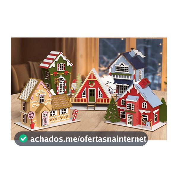 05 Unidades Casinha Decoração Natal Mdf 3mm Cru