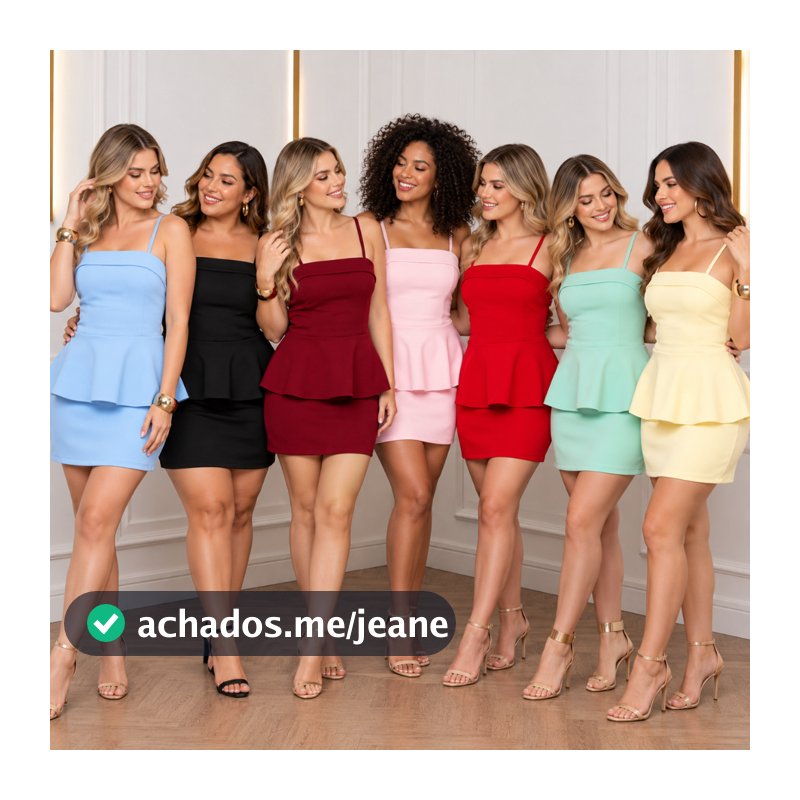 Conjunto Feminino Alfaiataria Shorts Saia e Blusa Alcinha Bata Peplum Lastex Costas Elegante Casual Verão