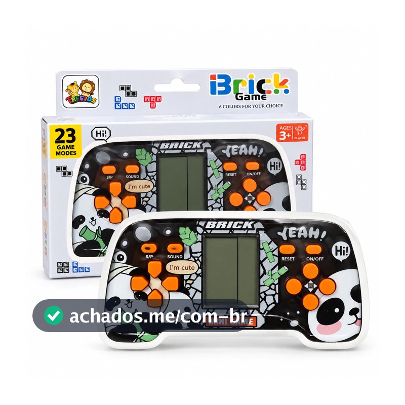 Mini Game Portátil Brick Game 23 Jogos Retrô Infantil Eletrônico com Tela LCD