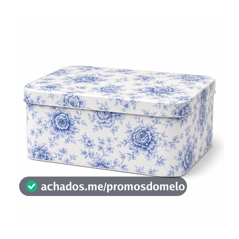 Caixa De Presente Grande Cartonada Rigida Floral Com Tampa Organizadora Premium 33x23x12cm