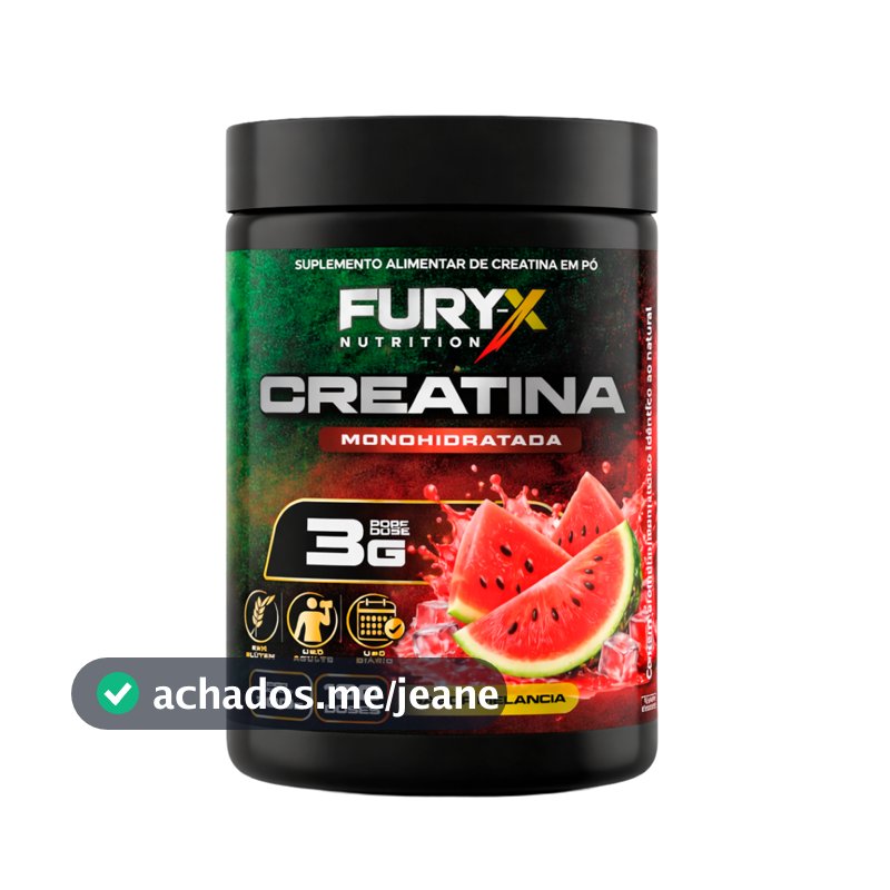 Creatina Monohidratada 300g Sabor Melancia - Fury-x Nutrition