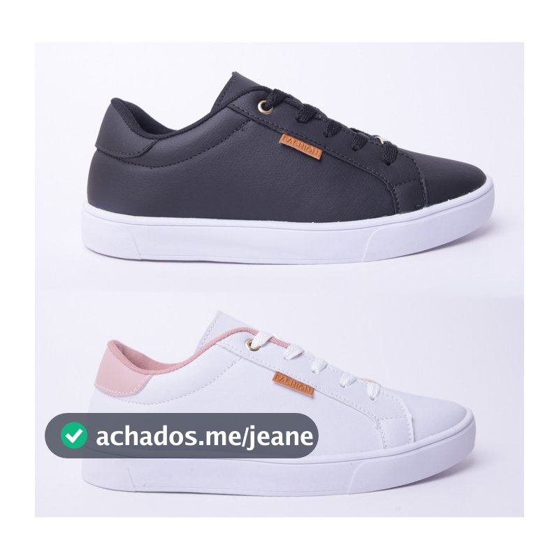 Kit 2 Pares Tênis Casual Feminino Basico Lançamento Moda