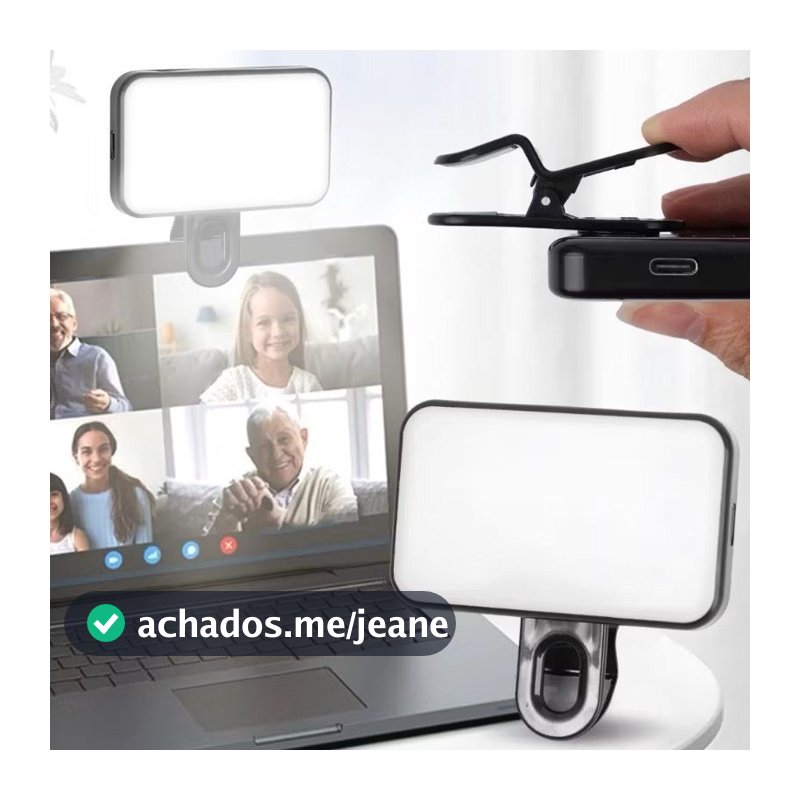Mini Led 3 Modos De Luz LED Selfie Clip Live Stream Video Clip-on Portátil Maquiagem Recarregavel
