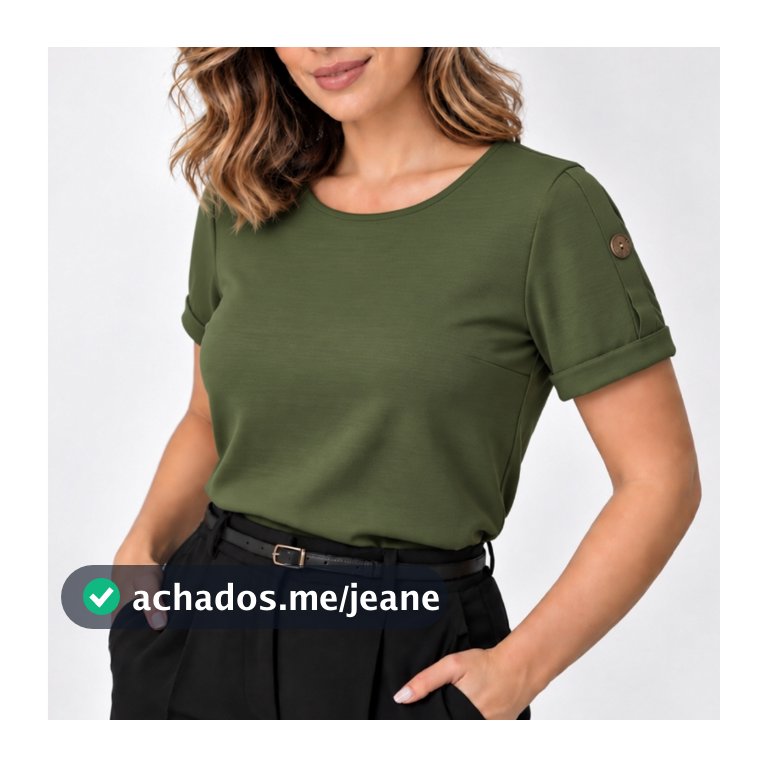 Blusa Feminina Manga Curta Duna Estilosa Social Moda Evangelica Elegante