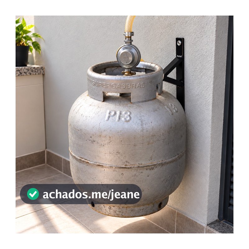 Suporte Botijão de Gás Parede Reforçado Suporte Gás Cozinha Fixação Segura + Parafusos