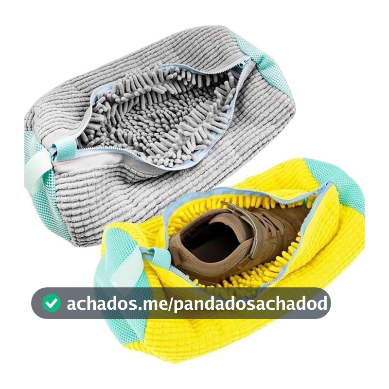 saco para limpeza de sapatos na máquina de lavar