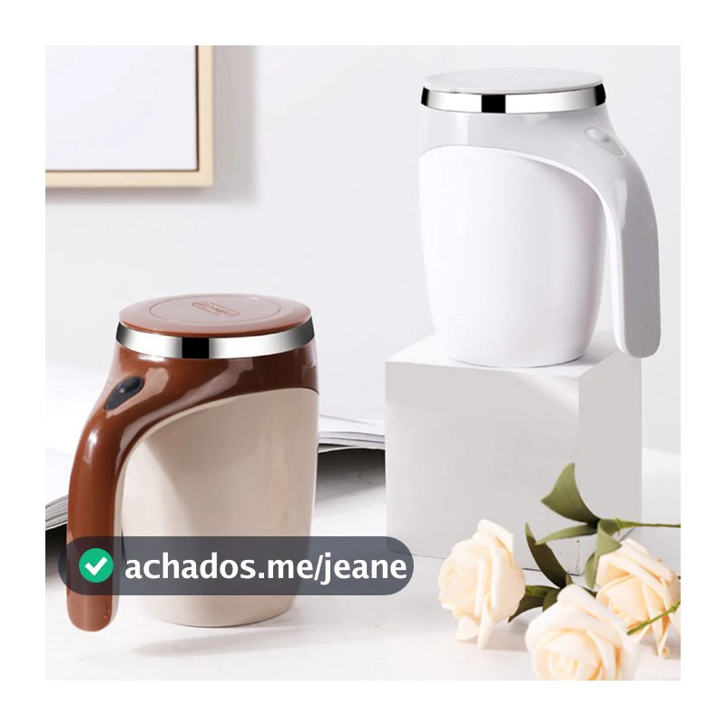 Caneca Térmica Copo Magnética Misturador De Bebidas Mixer Café Shake 380ml