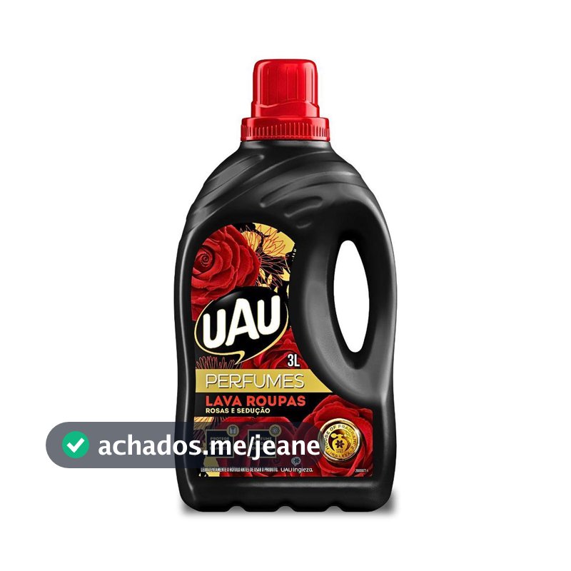 Lava Roupas Líquido UAU Rosas e Sedução 3l