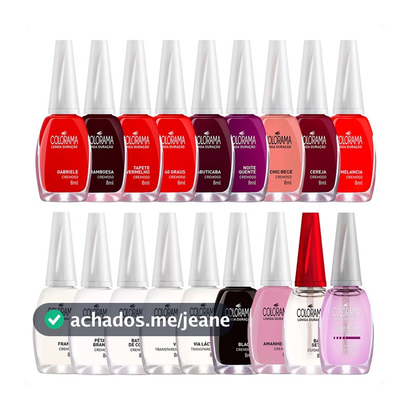 Kit de Esmaltes Colorama Atacado Cores Mais Pedidas 18un