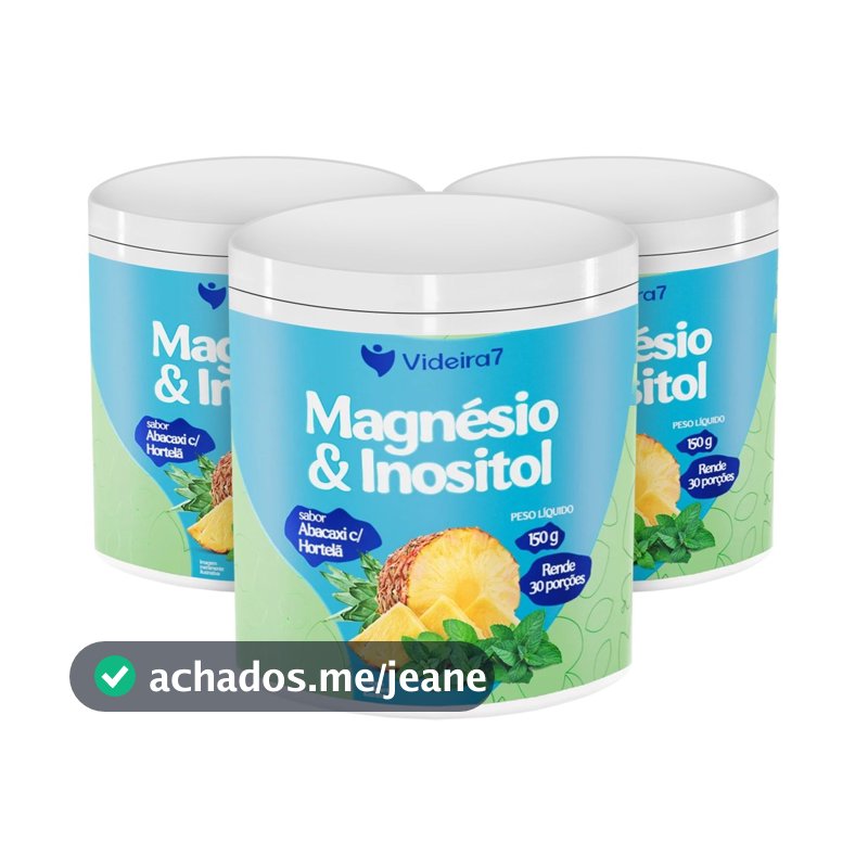 Kit 3x Magnésio e Inositol  Suplemento 150g - Videira7