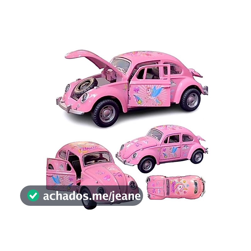 Carrinho de ferro Fusca, Miniatura de carro colecionável, abre portas e capô, Com fricção, Disponível 12 CM