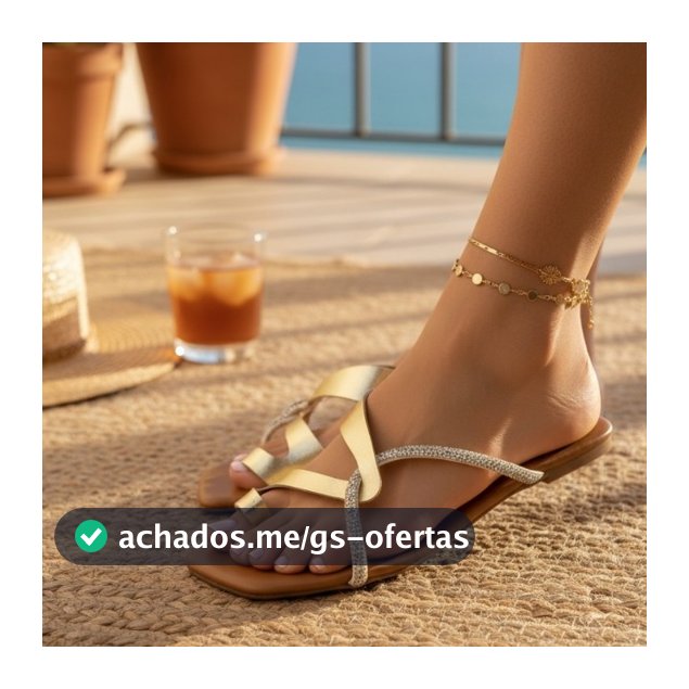 Sandália Rasteirinha Feminina Pedraria Brilho Tendência 2026