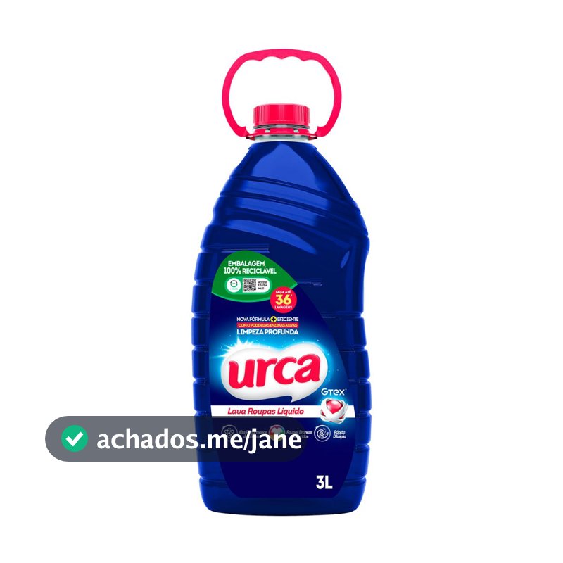 Lava Roupas Liquido  Urca Azul - 3l