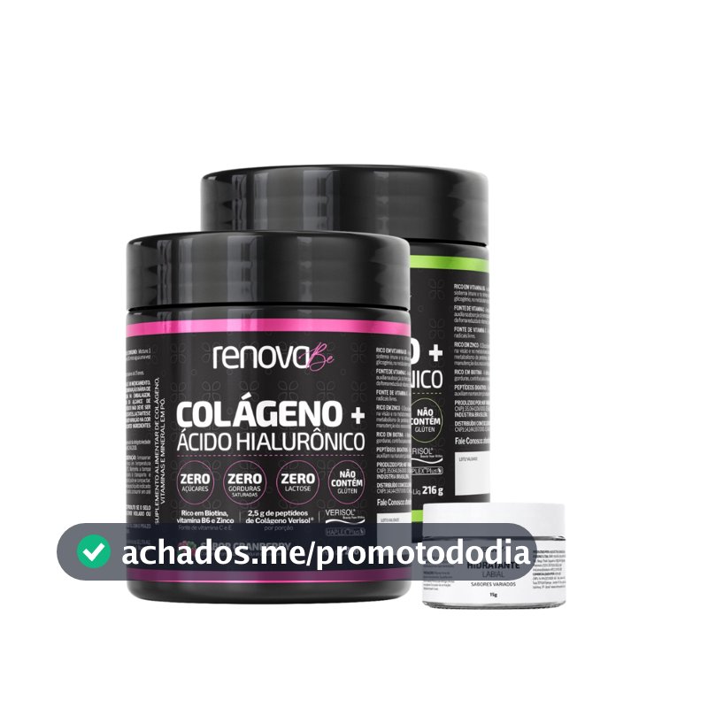 Kit 2 Colágenos Verisol com Ácido Hialurônico e Biotina Renova Be