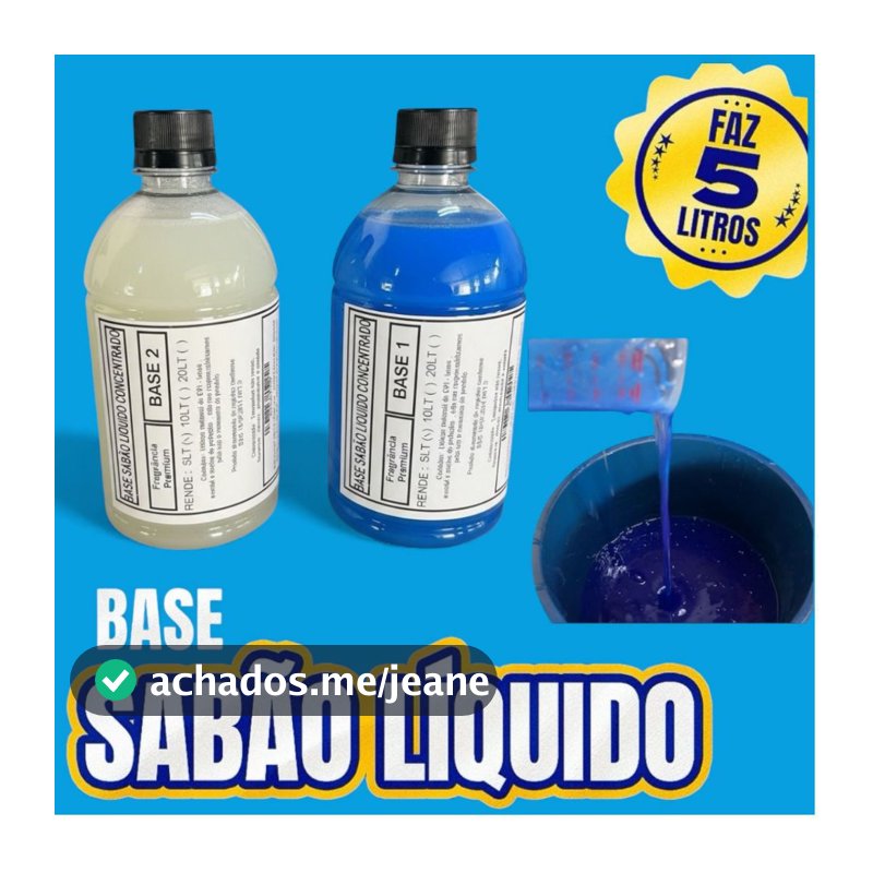 Base Para Sabão Líquido Lava-Roupas Rende 5 Litros Fácil de Fazer