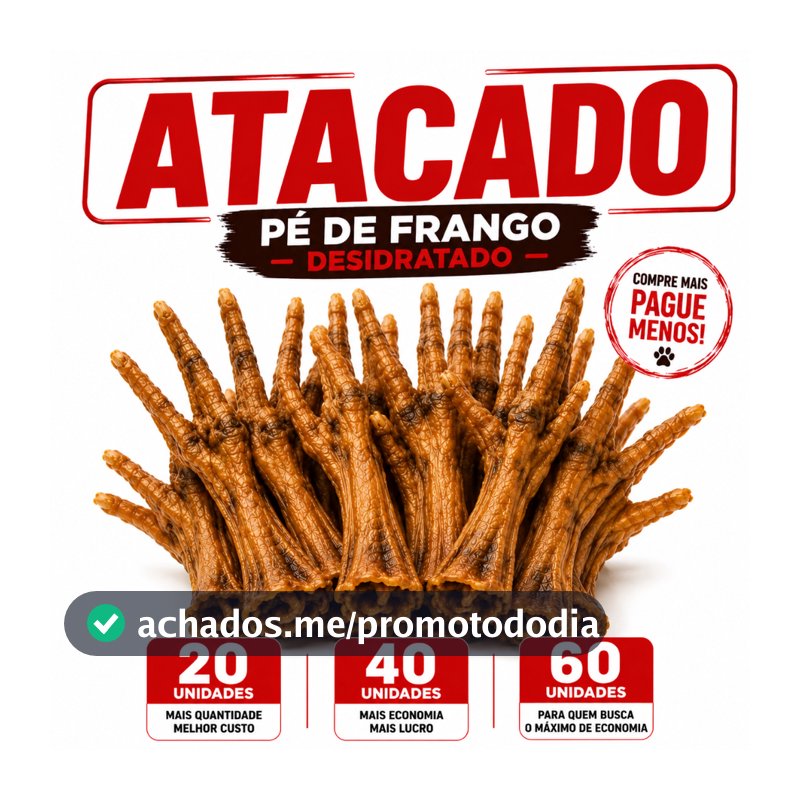 ATACADO Pé de Galinha Desidratado Petisco Natural Para Cachorro 100% Natural Para Cães
