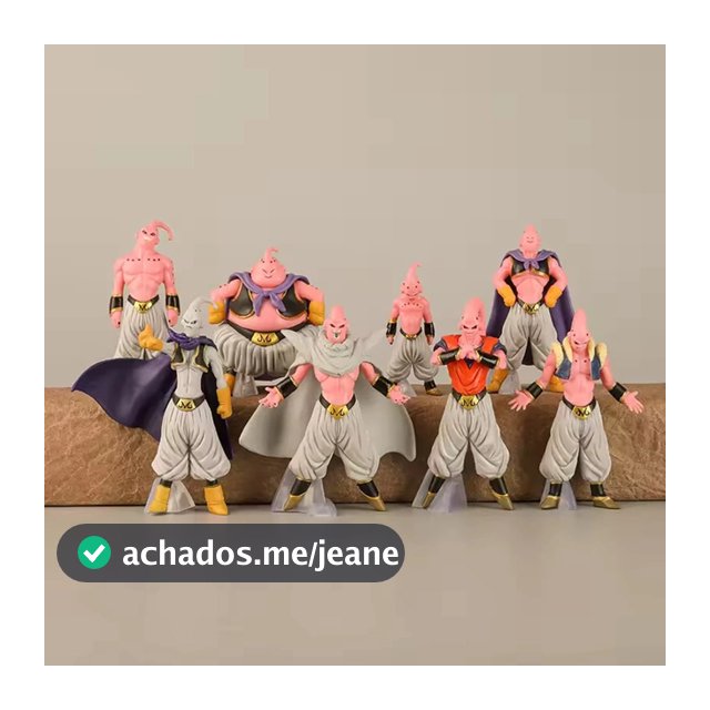 Kit 8 Bonecos Majin Boo Dragon Ball Todas as Transformações Action Figures Colecionáveis