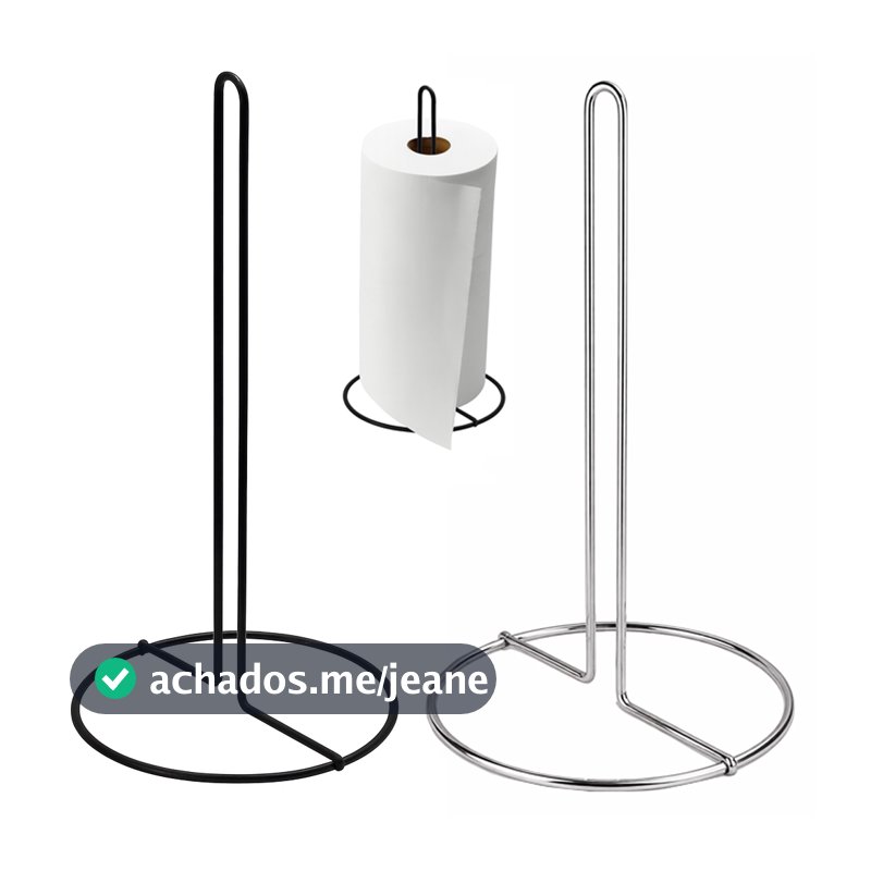 Suporte Porta Rolo Papel Toalha Vertical De Mesa Metal