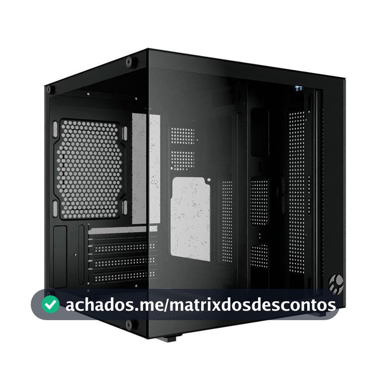 Gabinete Gamer Bluecase BG-066 Life, Mini-Tower, Lateral de Vidro, Preto, BG-066-LIFE-BK