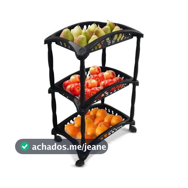 2 Organizador Fruteira 3 Andares Material De Limpeza Cozinha