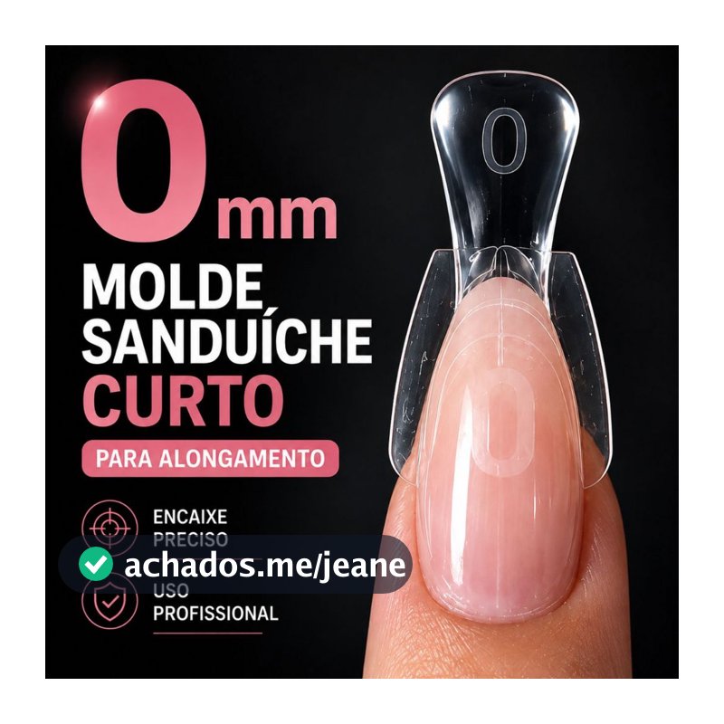 Molde Sanduíche 0mm Amendoado Unhas Convexas Alongamento
