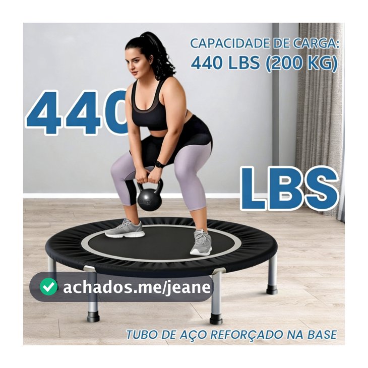 Trampolim Jump Profissional Com Capa Saia Diâmetro 1 M 200kg Mini Reforço Cama Elástica Elastica Academia