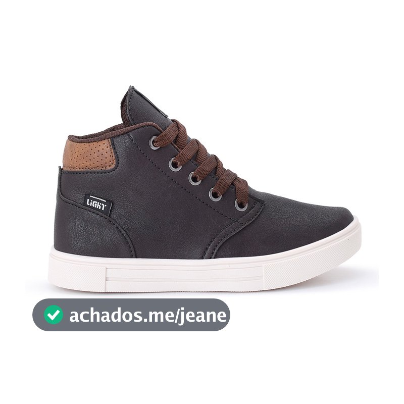 Tenis Botinha Infantil Meninos Casual Cano Alto Confortavel