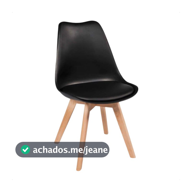Cadeira Jantar Leda Eames Charles Saarinen Luisa Design Wood Estofada Pernas de Madeira