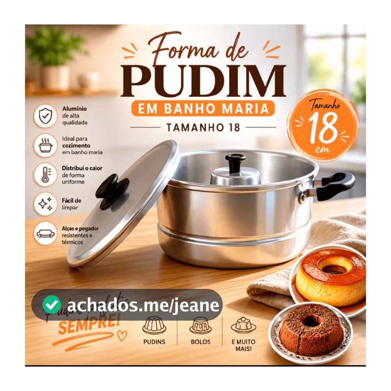 forma pudim banho maria n 18 panela 2 em 1