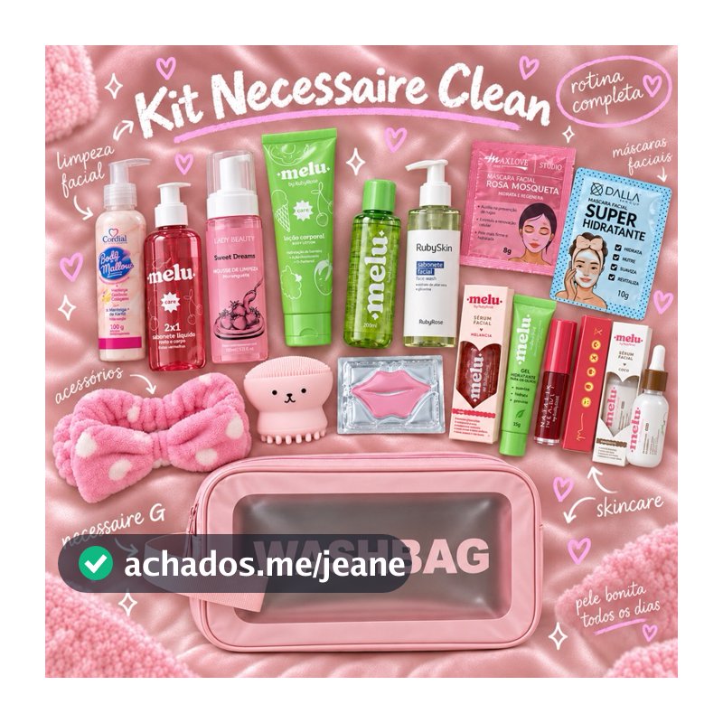 kit 12 Itens Skincare Make E Acessórios Presente Feminino Completo