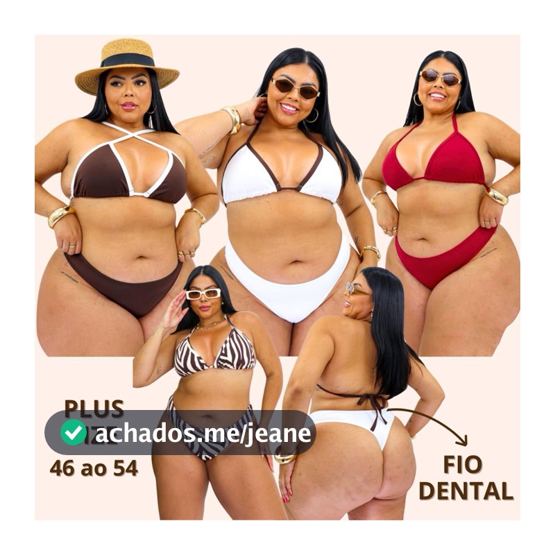 Biquini Plus Size Calcinha Fio Dental Cortininha Asa Delta Para Gordinhas Bikini Plus Size Grande Biquine Praia Piscina