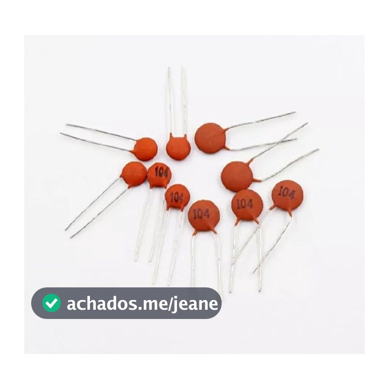 Capacitor Ceramico 100nf/ Kit Com 10 Unid Protoboard Arduino