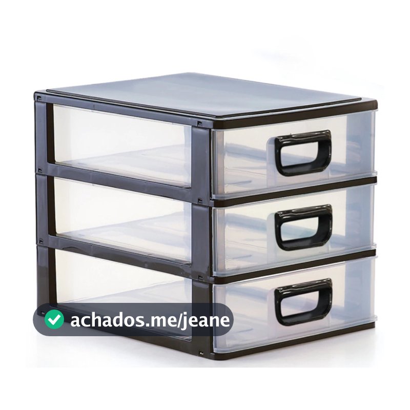 Organizador De Mesa 3 Gavetas Porta Tudo Micro - Monte Libano