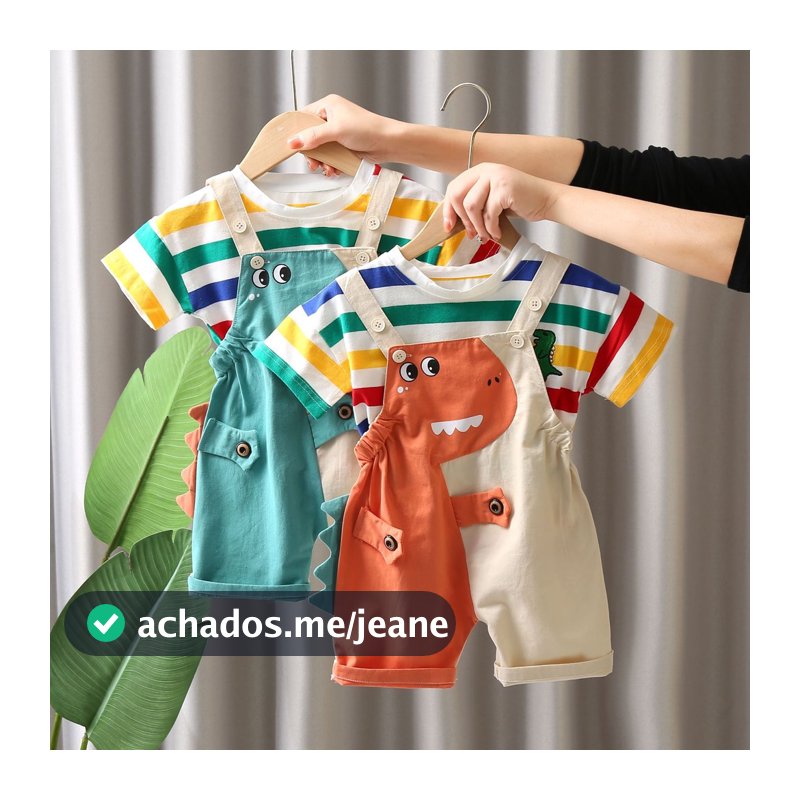 Novo Verão Bebê Meninos Moda Listrado Camiseta Macacão 2 Pçs/Set Criança Menina Roupas Terno Crianças Traje Casual Fatos