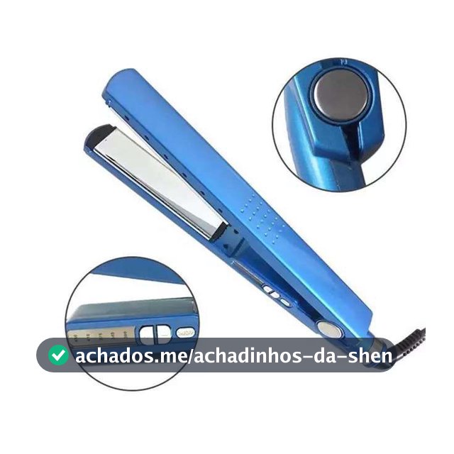 Prancha Chapinha de Cabelo Bivolt 110V/220V Nano Titanium