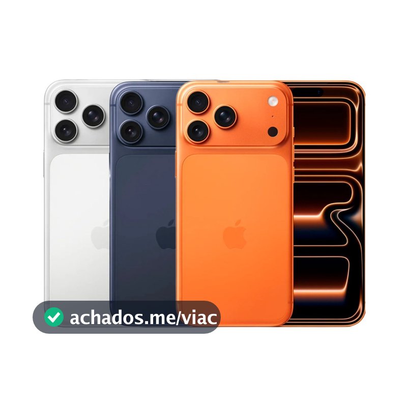 Celular Apple iPhone 17 Pro Max 256GB Câmera Tripla Fusion de 48MP Tela 6.9" Super Retina XDR 5G NFC