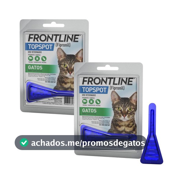 Kit 2 Antipulgas e Carrapatos Frontline Top Spot para Gatos - 1 Unidade